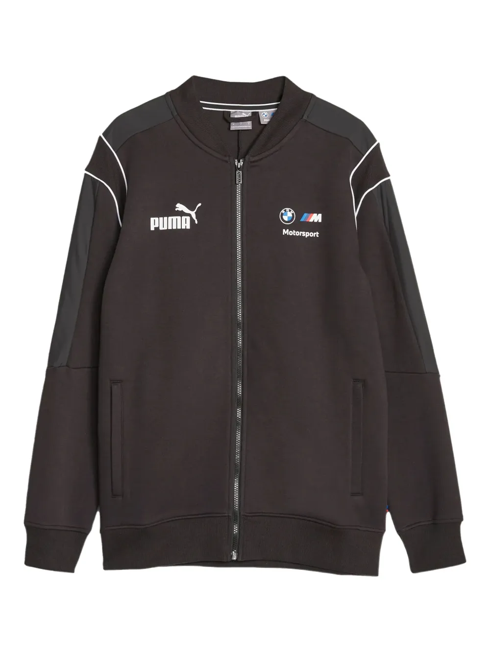 Puma X Bmw Motorsport Zip-up Sweatshirt In Neutral