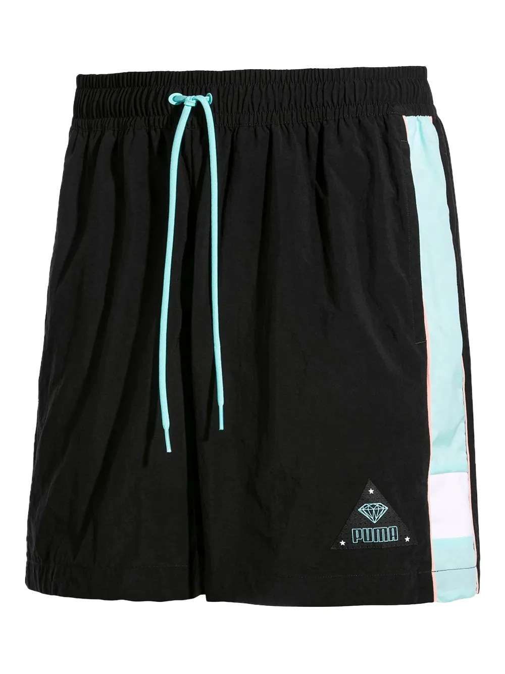 Puma X Diamond Side-stripe Track Shorts In Black