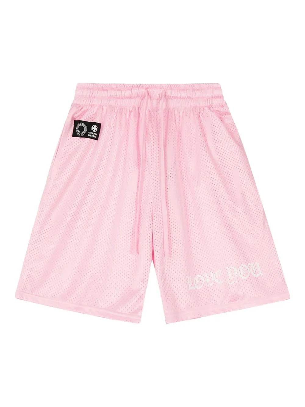 Chrome Hearts Love You mesh shorts | Pink | Image 1