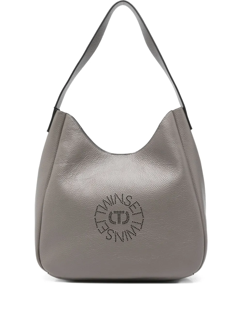 TWINSET logo-perforated shoulder bag - Grigio