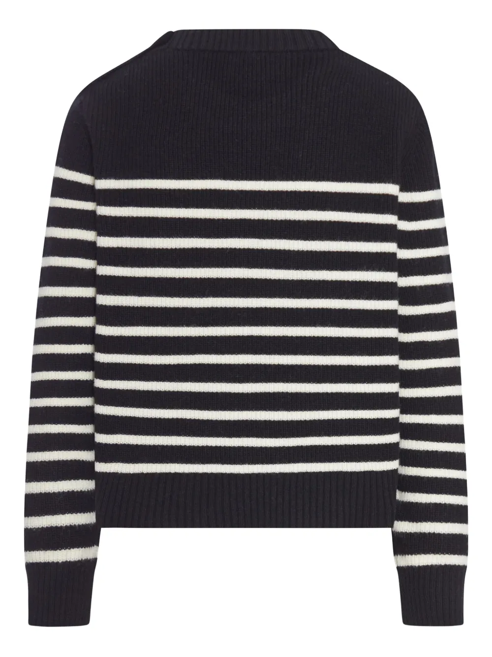 Roberto Collina Gestreepte trui Zwart
