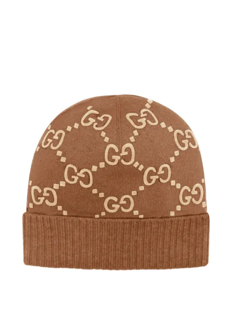 Gucci GG-jacquard cashmere beanie 