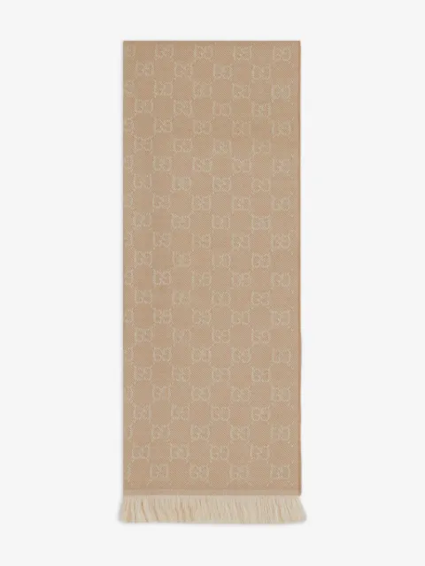 Gucci bufanda con motivo GG en jacquard y fecosl
