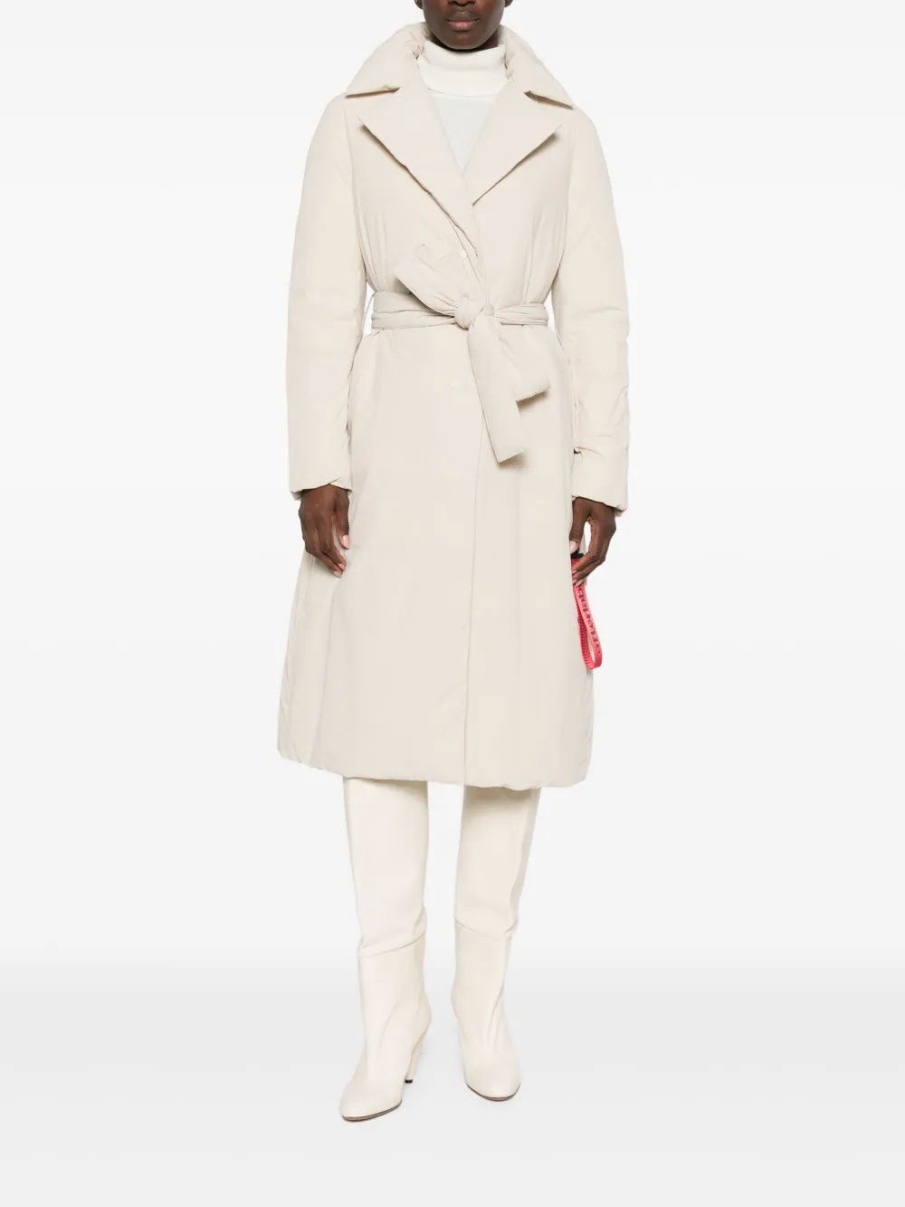 After Label Oklan Belted Coat In Neutral