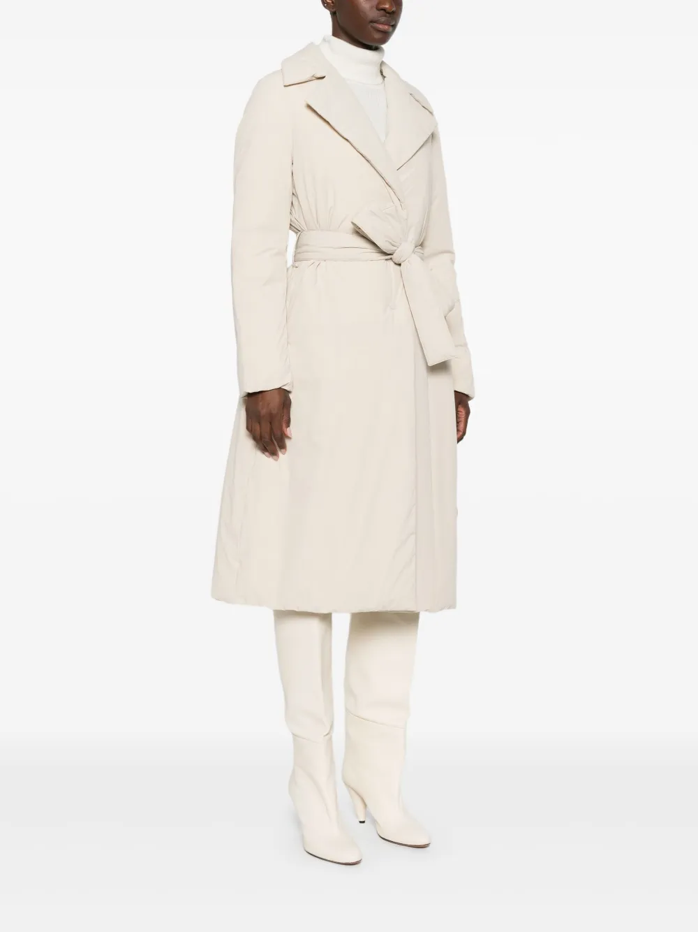 After Label Oklan Belted Coat In Neutral