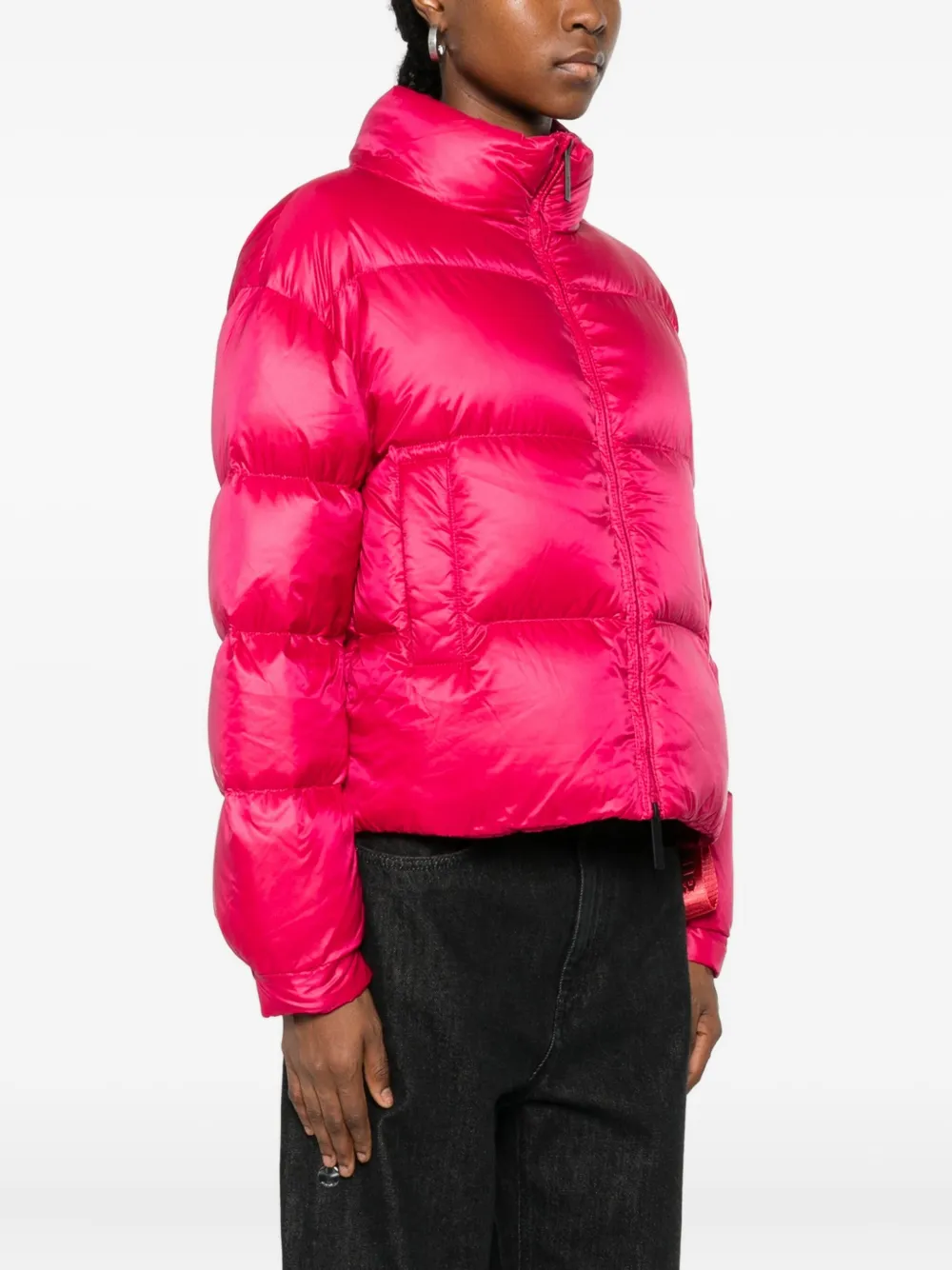 After Label Puffer Padded Jacket In Red