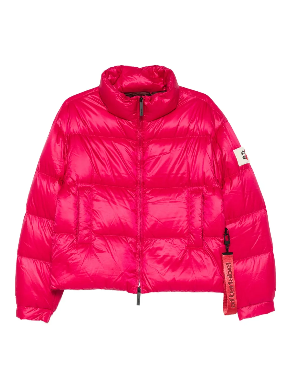 After Label Puffer Padded Jacket In Red