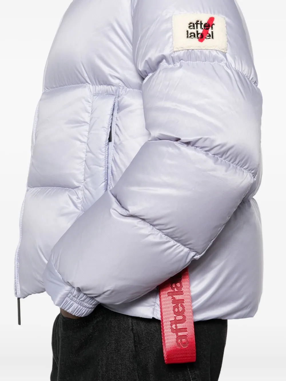 After Label Turku Quilted Puffer Jacket In Blue
