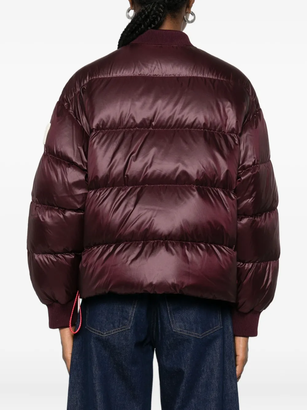 After Label Maniva Zip-up Puffer Jacket In Burgundy