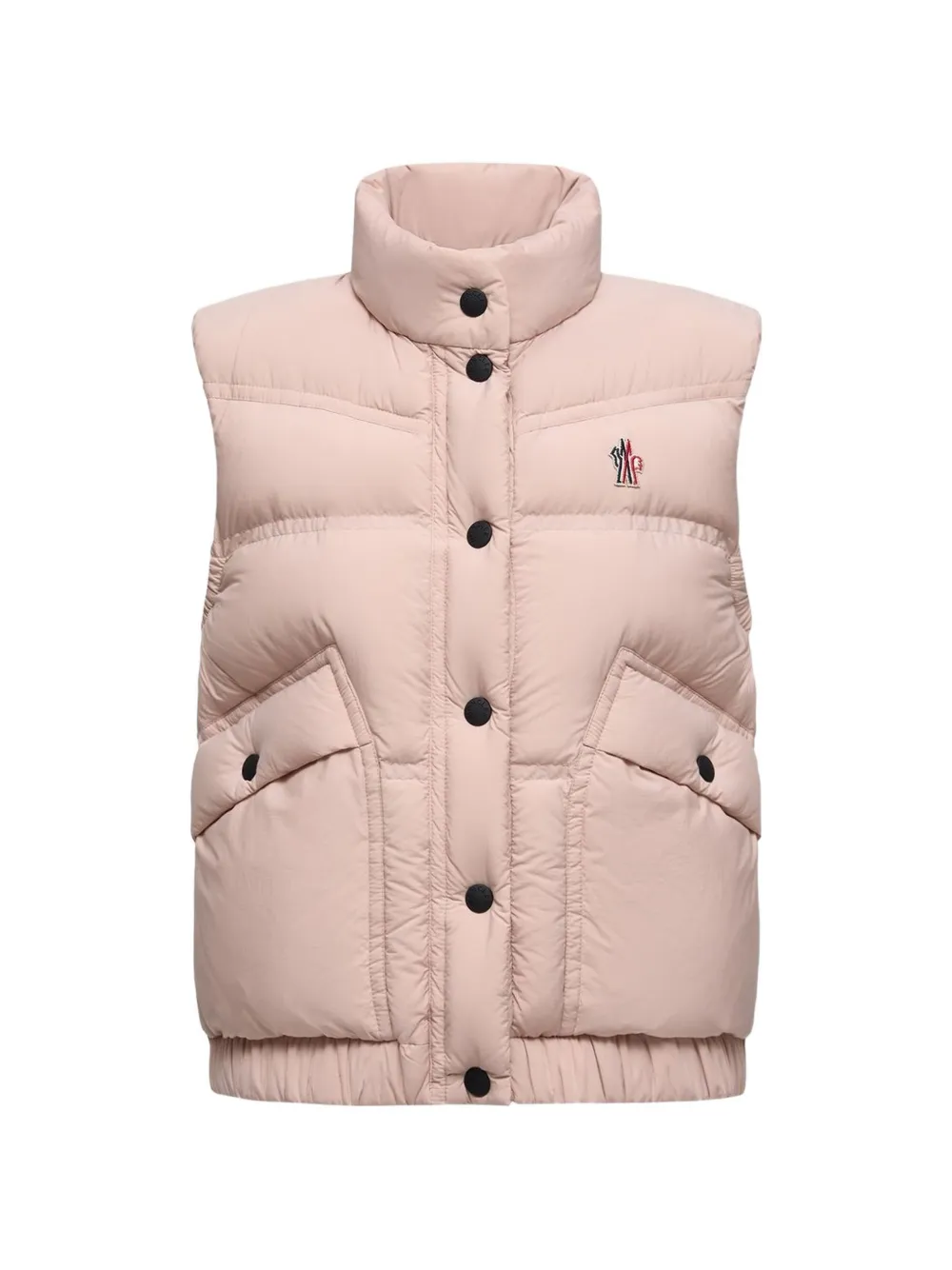 Moncler Grenoble Gewatteerde jas met knoop Roze