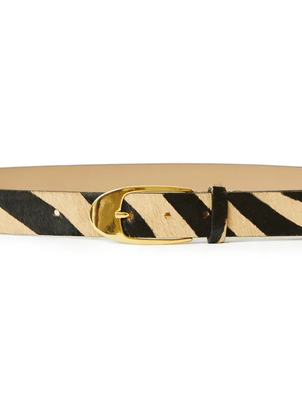 B-Low The Belt Joshua zebra-print calf-hair Belt | Neutrals  display picture 2