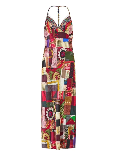 Camilla chain patchwork midi dress