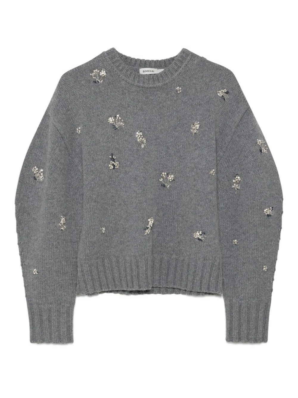 Simkhai Coraline Crystal-embellished Jumper In Gray