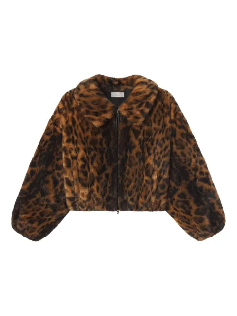 A.L.C. Esme animal-print cropped jacket