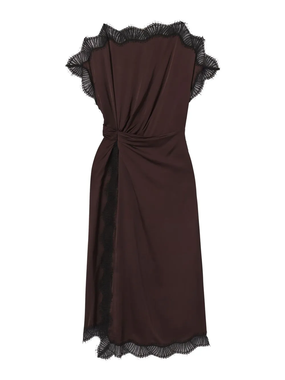 A.L.C. Luna knot-detail midi dress - Bruin