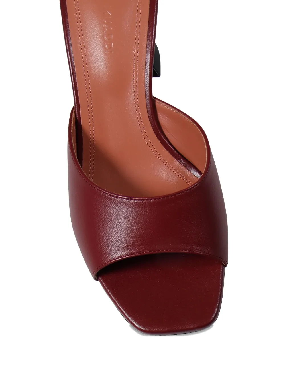Amina Muaddi 70mm Lupita sandalen met vierkante neus Bruin