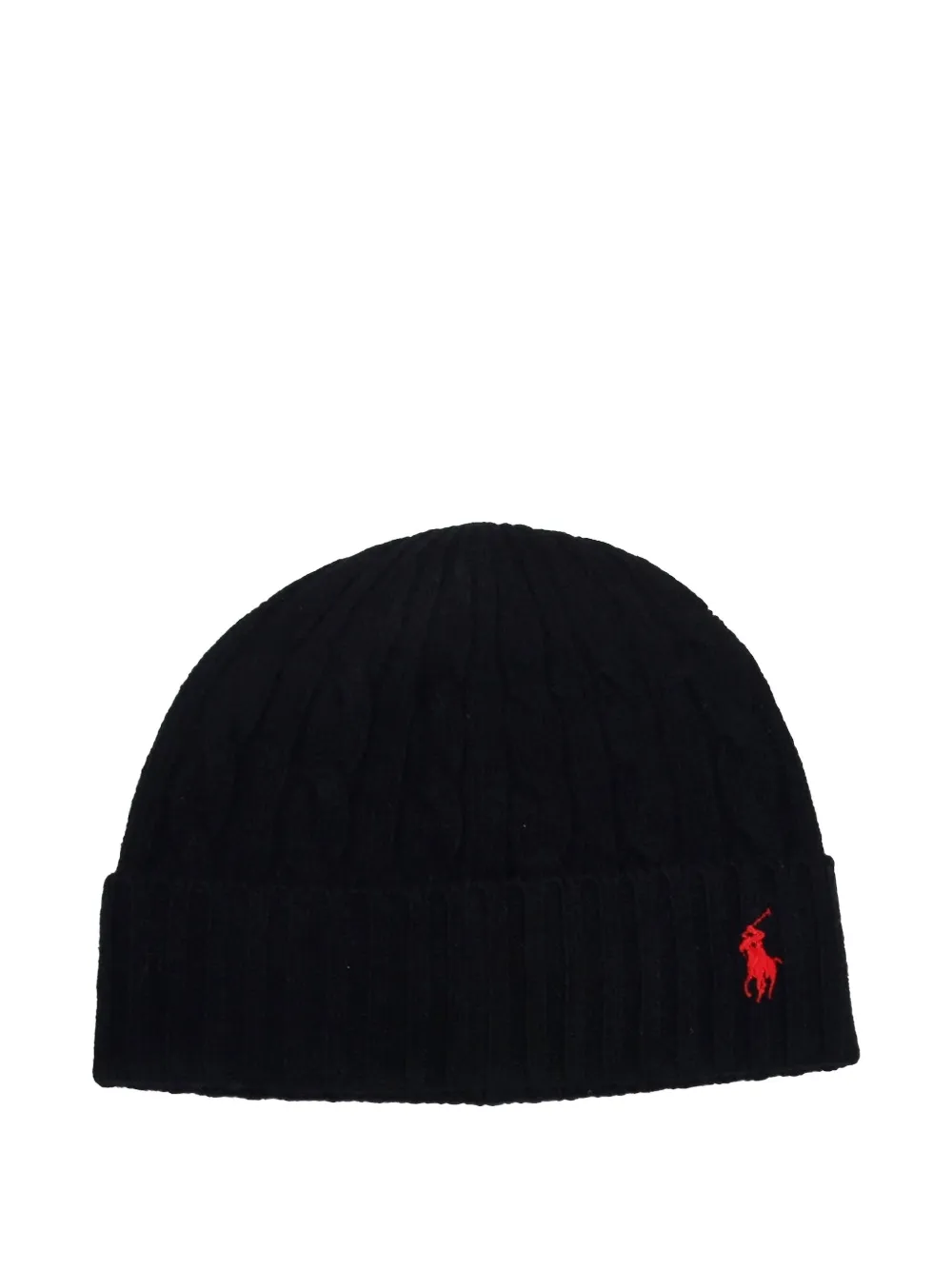 Ralph Lauren Collection cable-knit beanie hat - ブラック Ralph Lauren Collection cable-knit beanie hat - ブラック