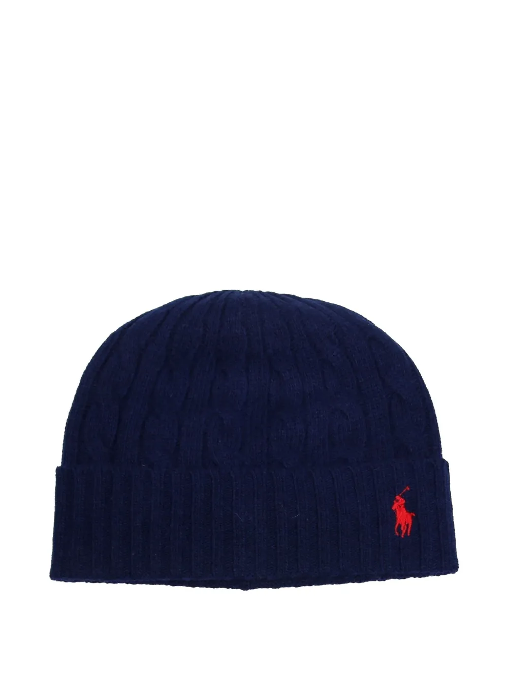 Ralph Lauren Collection cable-knit beanie hat - ブルー Ralph Lauren Collection cable-knit beanie hat - ブルー