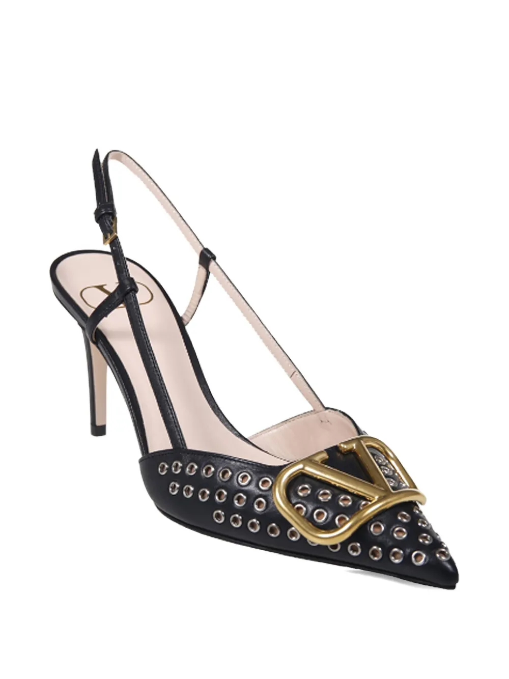 Valentino Vlogo Signature Slingback Decollete In Black