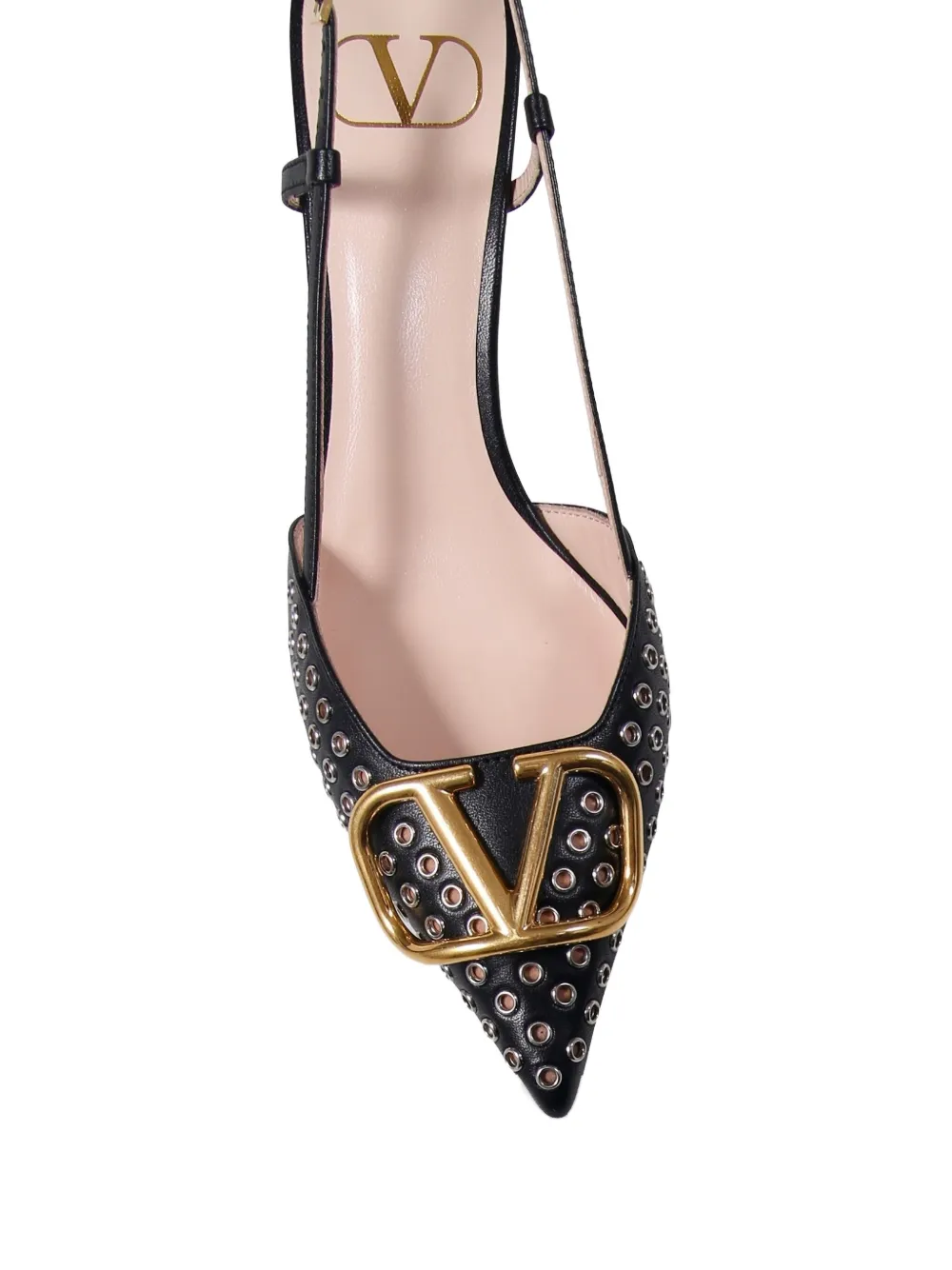 Valentino Vlogo Signature Slingback Decollete In Black
