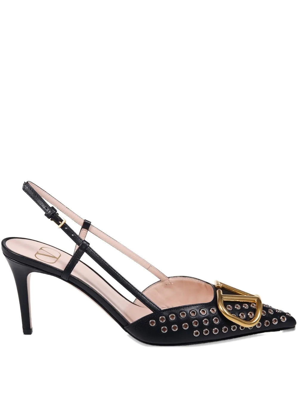 Valentino Vlogo Signature Slingback Decollete In Black