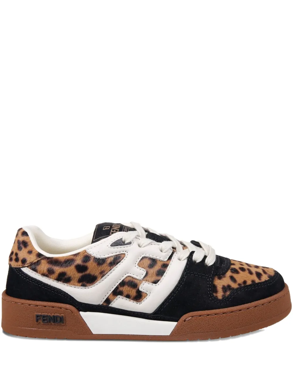FENDI leopard-print sneakers | Brown | Image 1