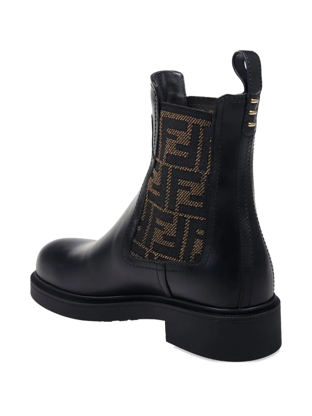 Fendi Ankle Boots With Elastic Side Panels In Black