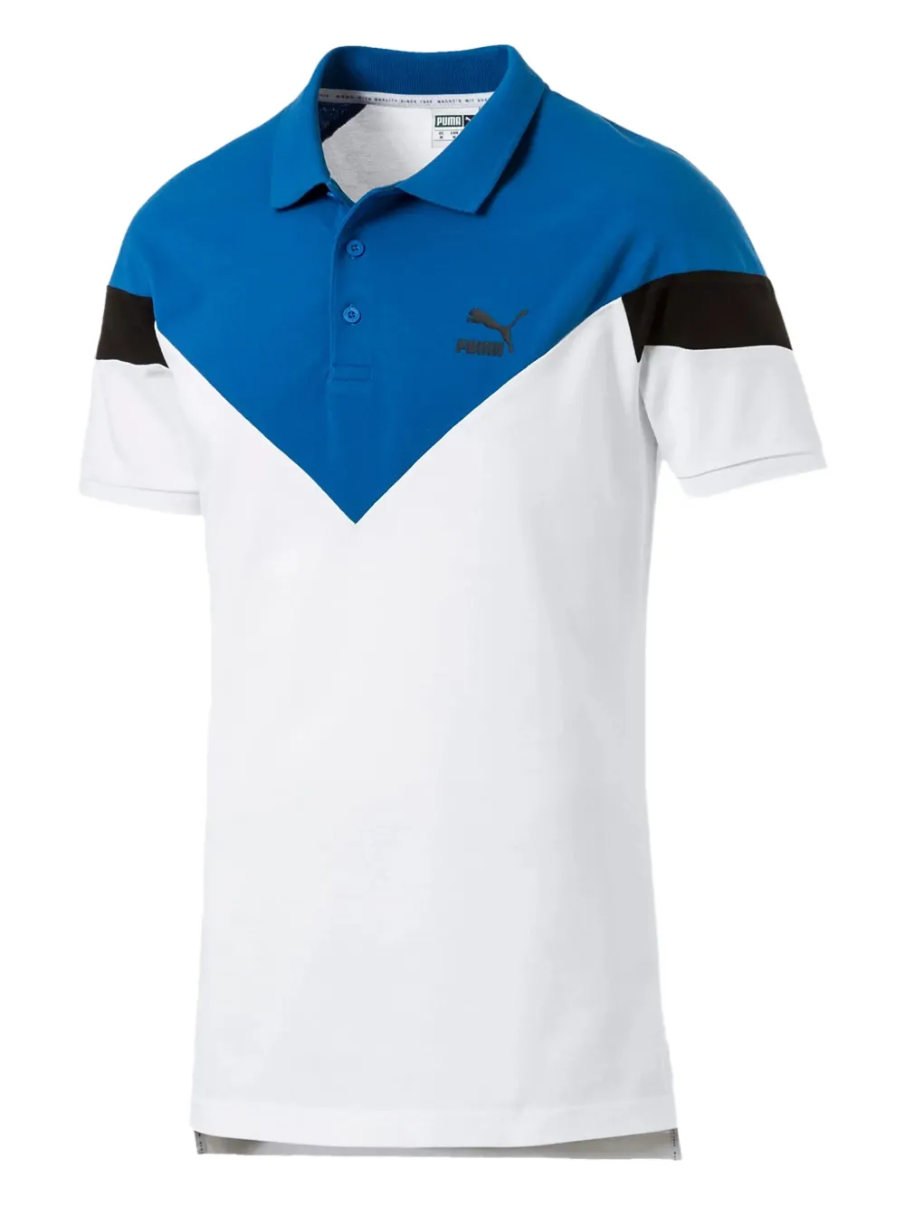 PUMA MCS colour-block polo shirt | White | Image 1