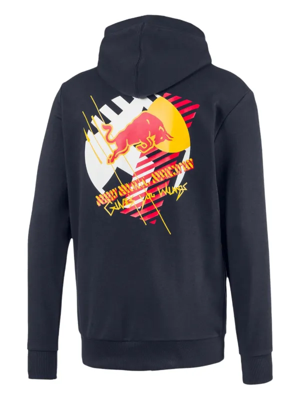 PUMA x Red Bull logo-print Hoodie | Blue | FARFETCH