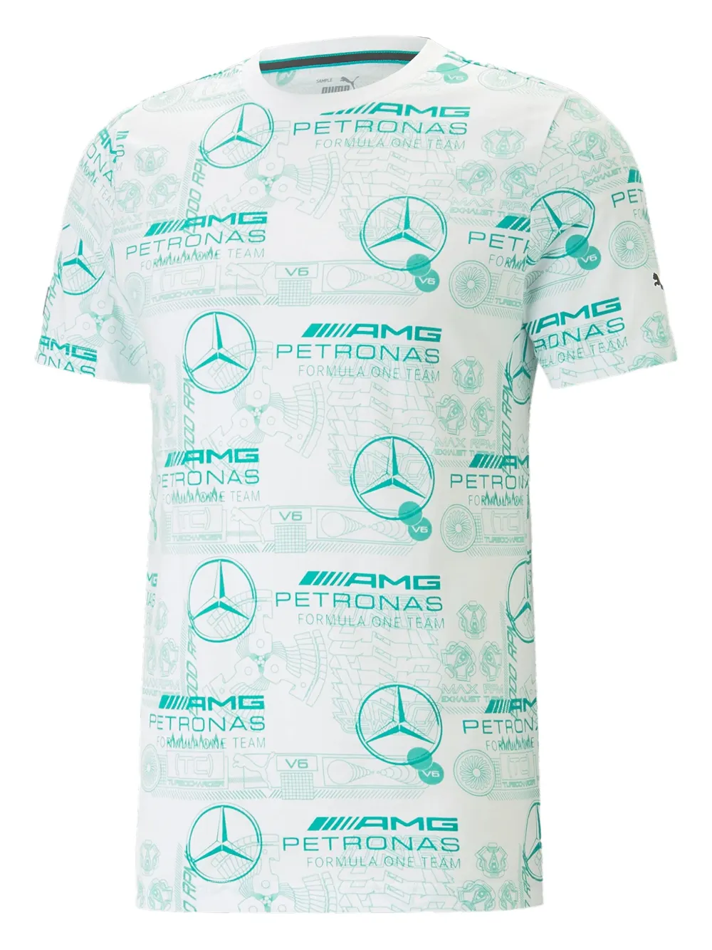 PUMA MapF1 Mercedes Aop all-over-print T-shirt - Wit