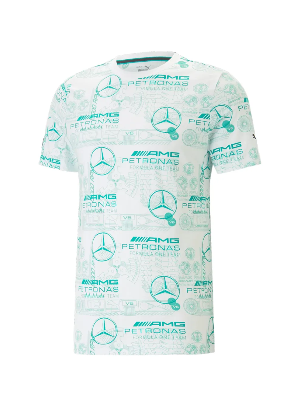 PUMA MapF1 Mercedes Aop all-over-print T-shirt - Bianco