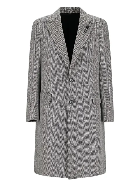 Lardini herringbone button-up coat