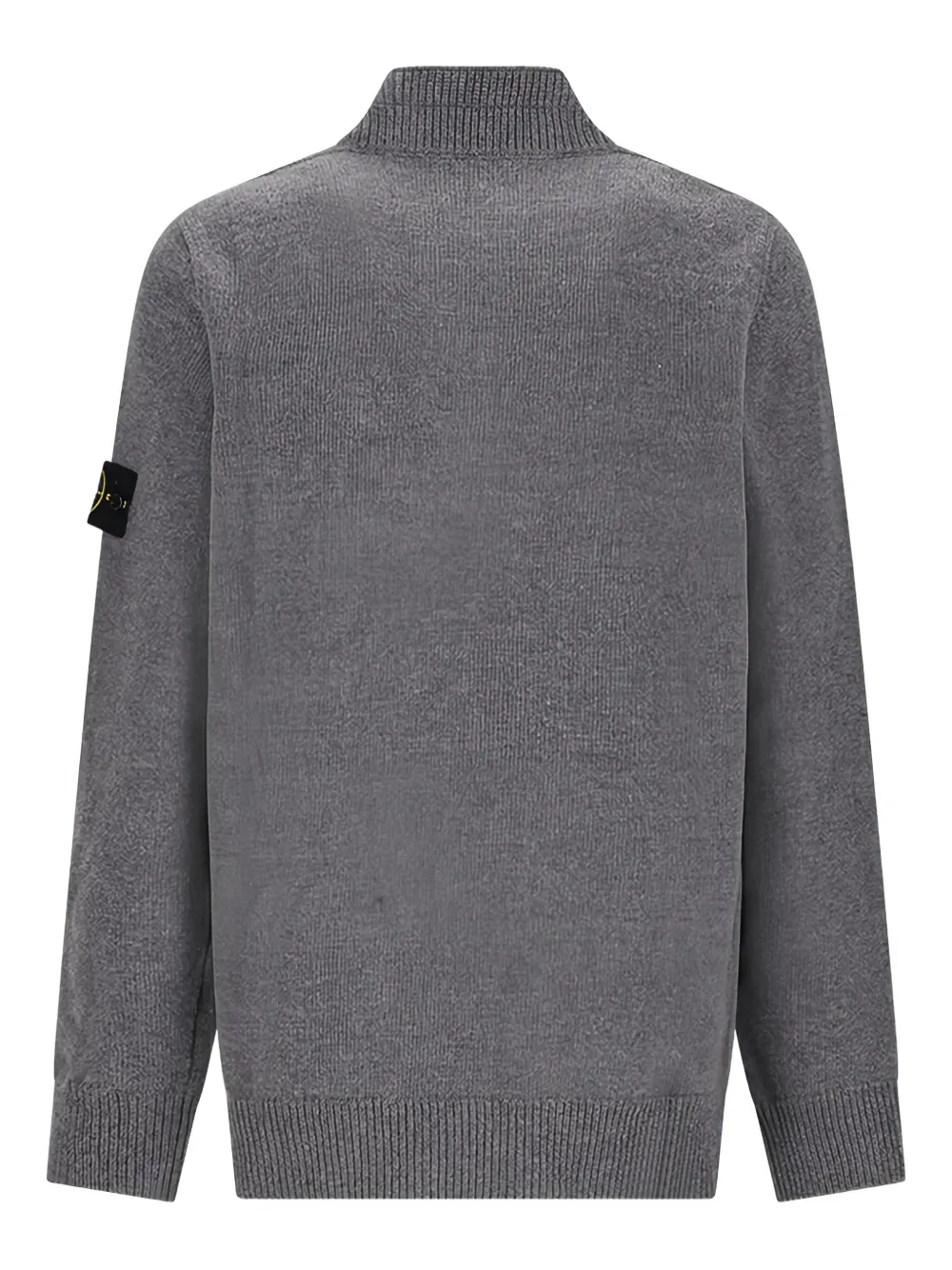 Stone Island buttoned long-sleeve polo shirt - Grijs