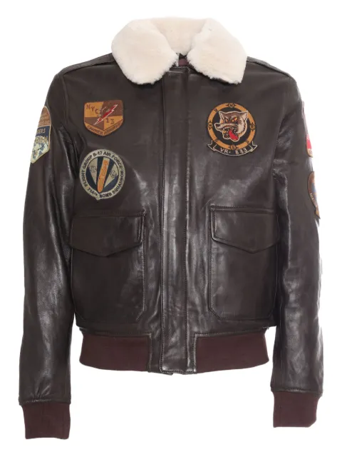 Schott chamarra bomber con detalle de parche