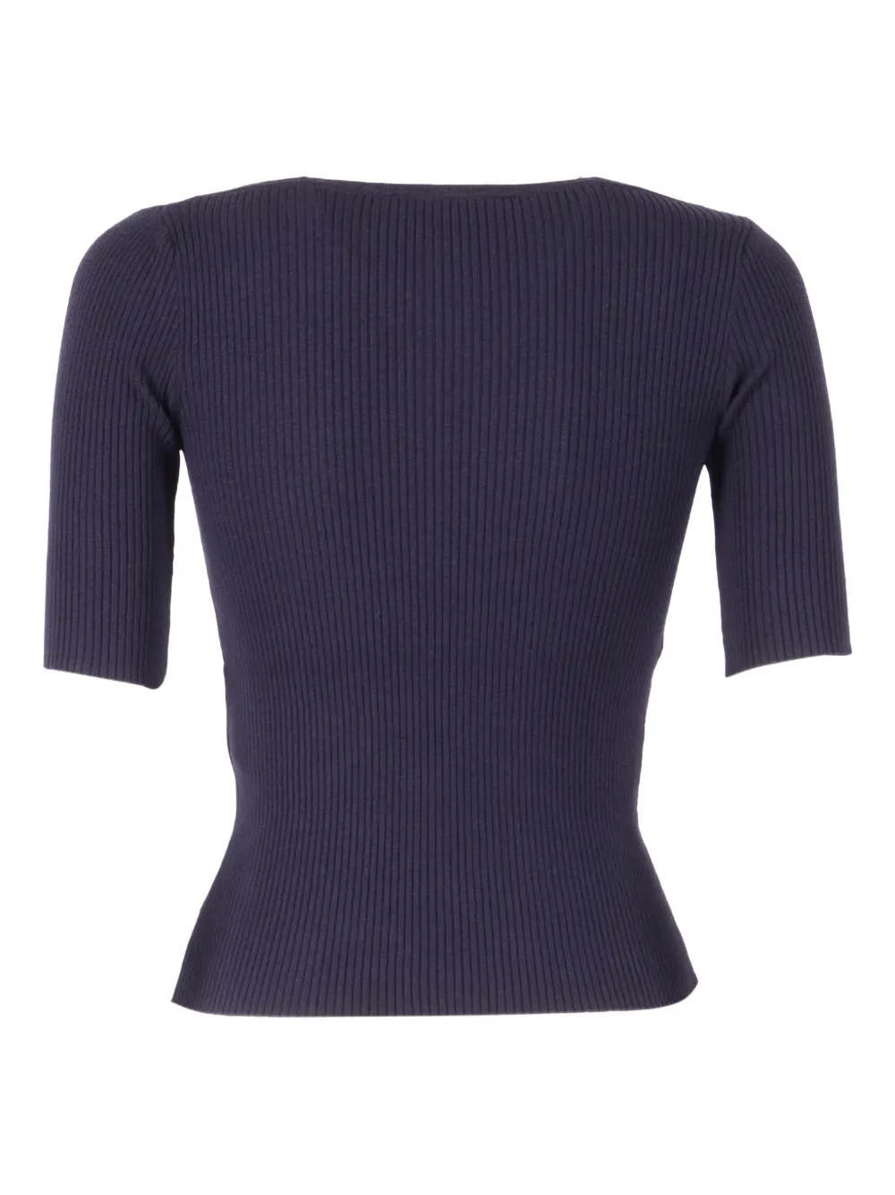 Weekend Max Mara Waser Ribbed T-shirt In Blue