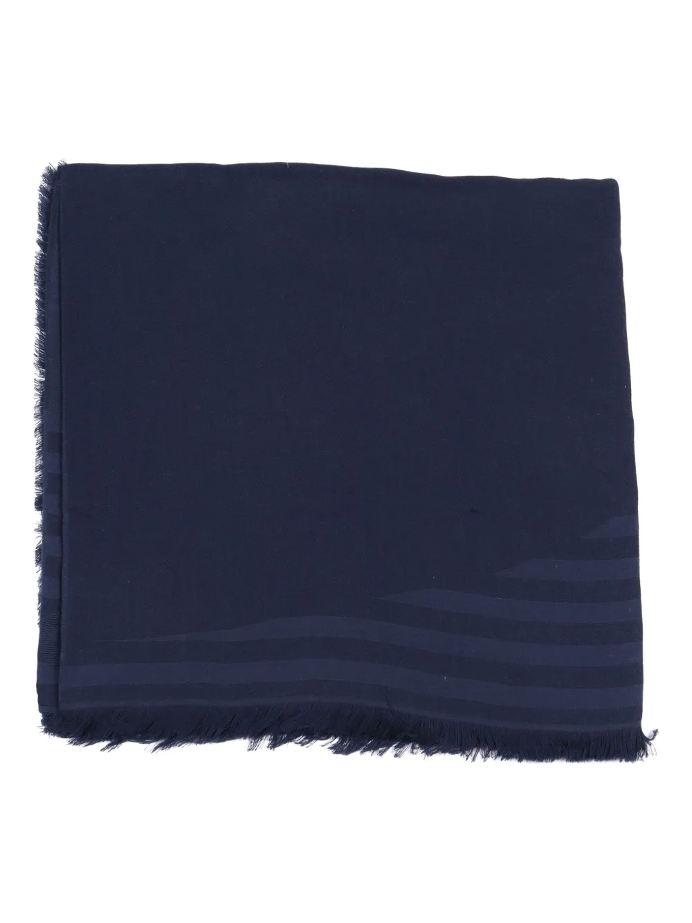 Weekend Max Mara Striped Fringed Scarf In Blue