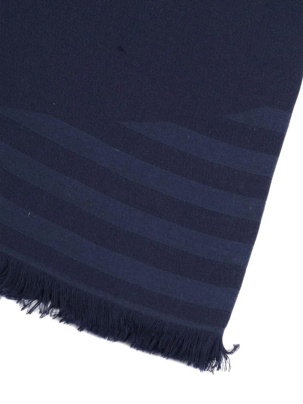 Weekend Max Mara Striped Fringed Scarf In Blue