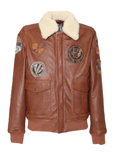 Schott chamarra bomber con detalle de parche