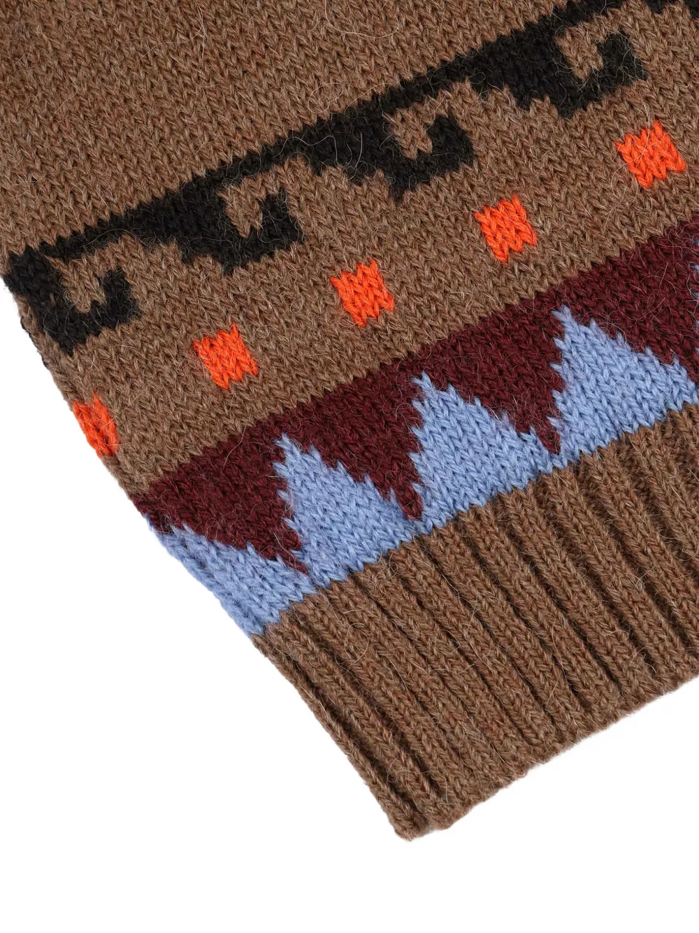 Weekend Max Mara Time Patterned Beanie In Brown