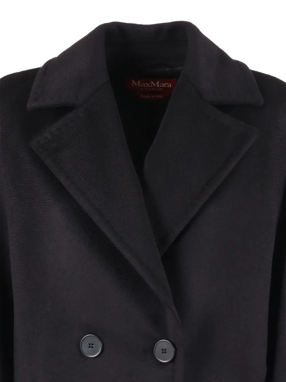 Max Mara Agenda jas met dubbele rij knopen Zwart