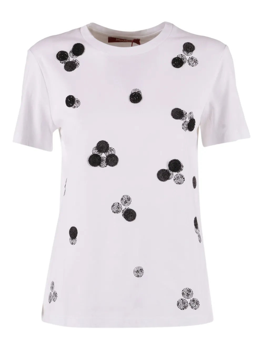 Max Mara Umano Beaded T-shirt In White