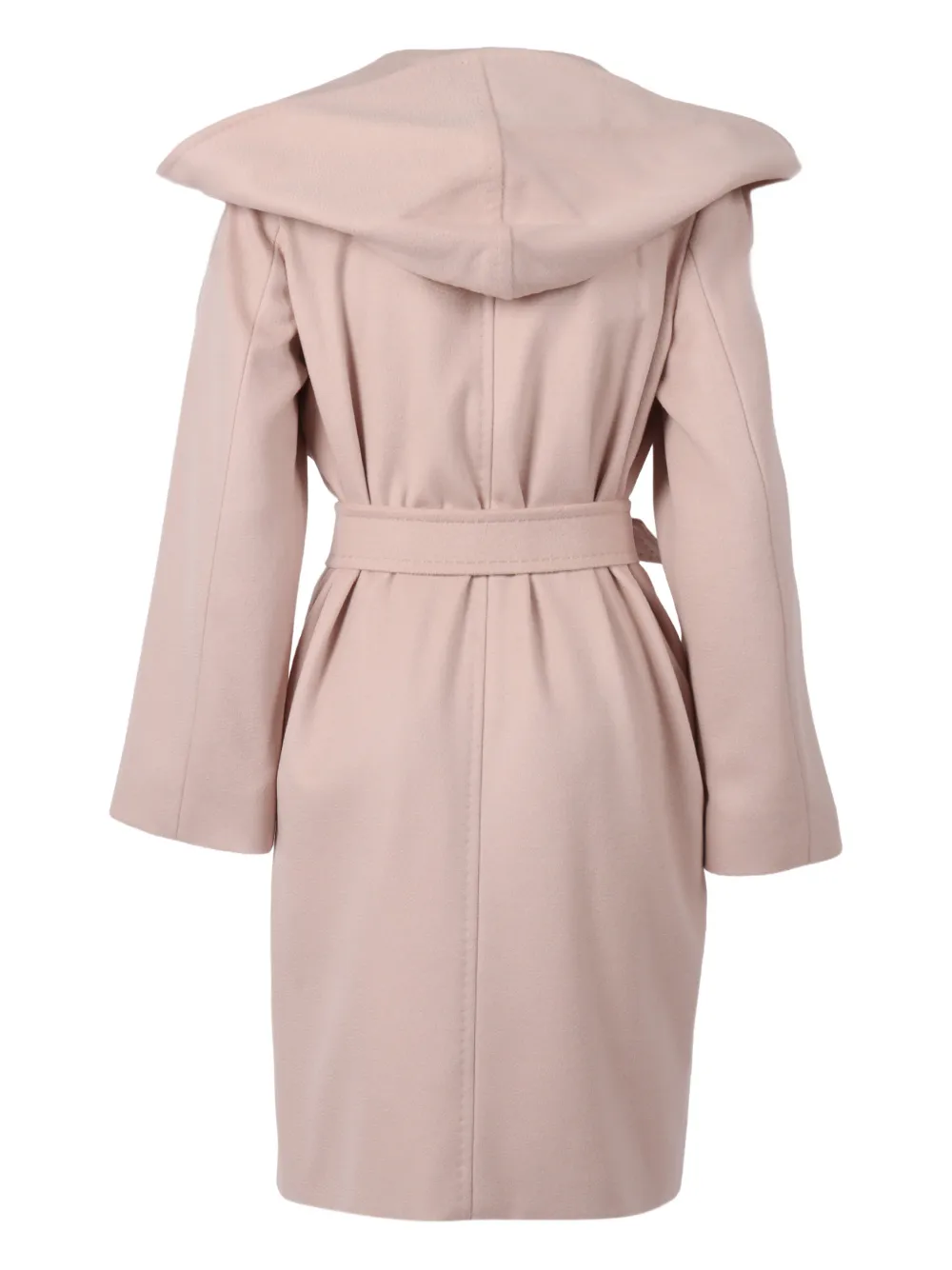 Max Mara Newmang Hooded Belted Coat In Pink