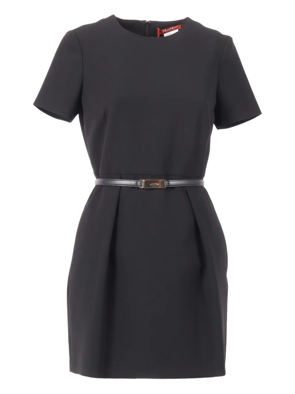 Max Mara Kefalos Belted Mini Dress In Black