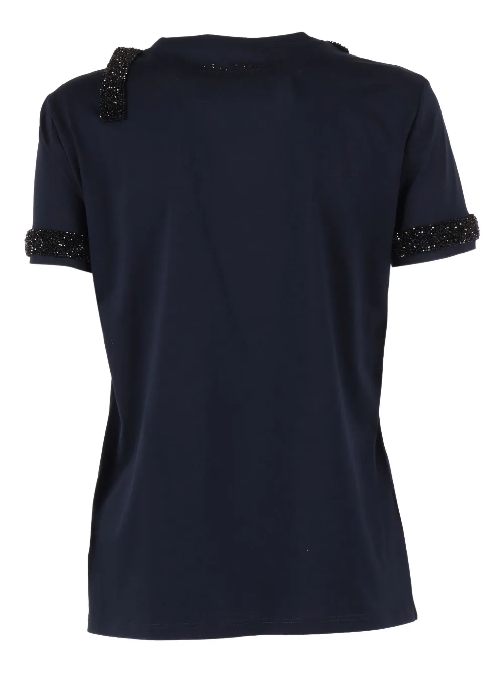 Max Mara Pontile Beaded T-shirt In Blue