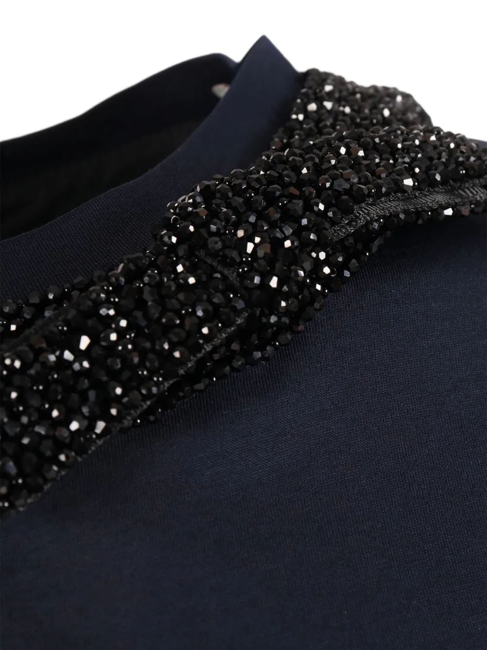Max Mara Pontile Beaded T-shirt In Blue