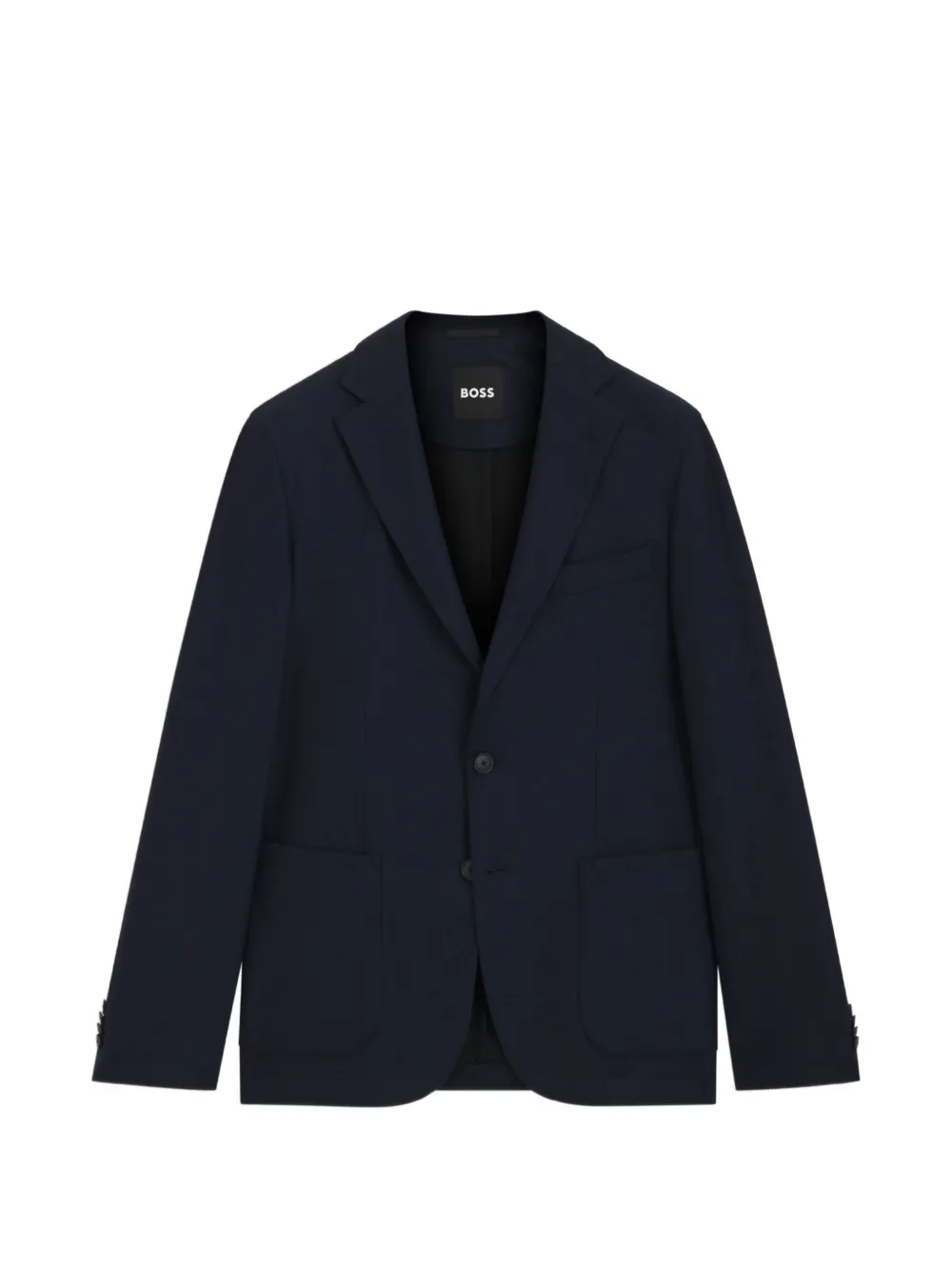 BOSS Blazer met bewerkte revers Blauw