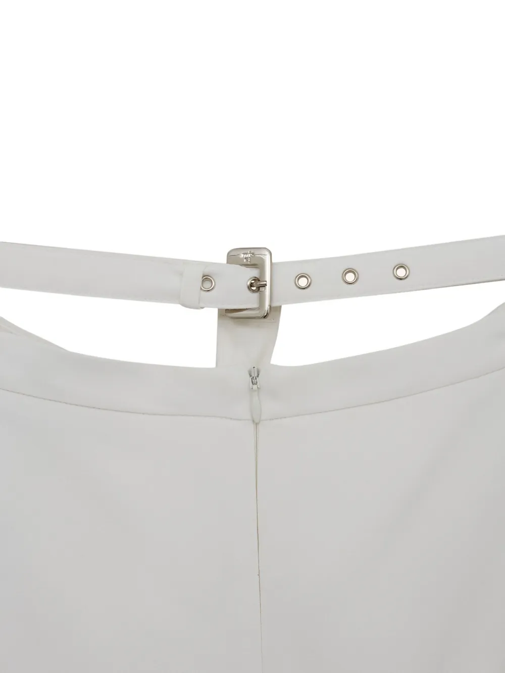 Misci Elisa Buckle Crepe Maxi Skirt In White