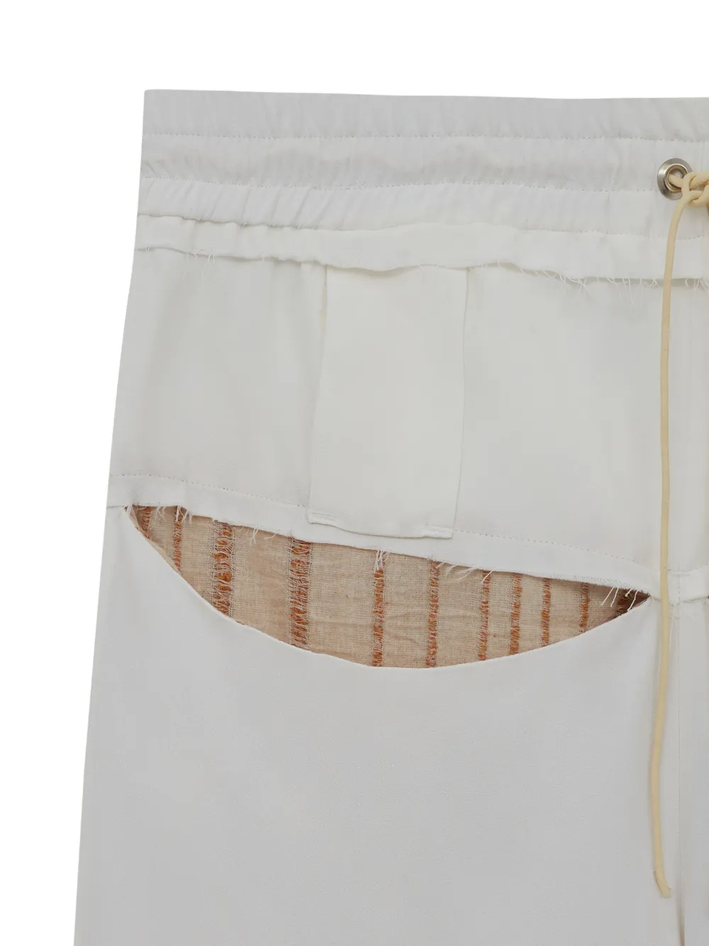 Misci Cut-out Wide-leg Trousers In Gray