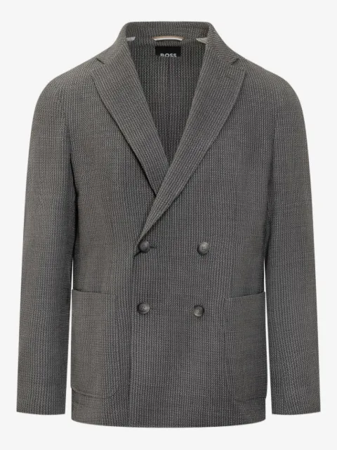 BOSS double-breasted checked blazer
