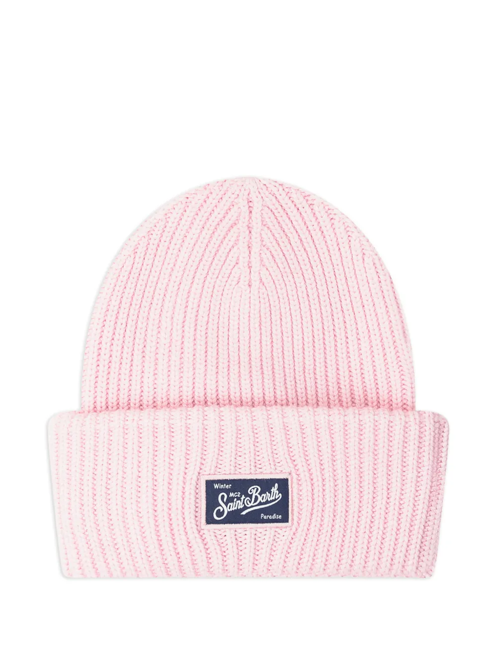 MC2 Saint Barth Kids Berry Jr ribbed beanie hat - Rosa